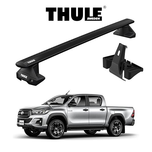 『車種別セット』THULE スーリーベースキャリア ウイングバーEVO ブラック トヨタ ハイラック...