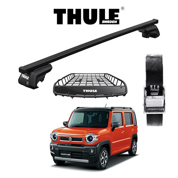 スズキ ハスラー ルーフレール付き車 R1/12〜 スクエアバー キャリアバスケット Canyon ...