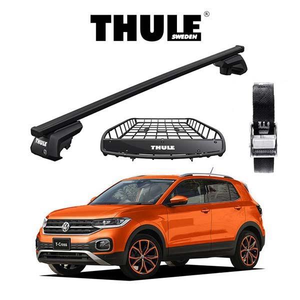 VW T-Cross ルーフレール付き車 スクエアバー キャリアバスケット Canyon 859XT...