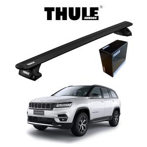 ジープ コマンダー JEEP COMMANDER ダイレクトルーフレール付き車 2022y〜 『車種別セット』THULE  （スーリーベースキャリア）ウイングバーEVO（ブラック）｜6degrees