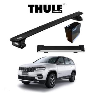 ジープ コマンダー JEEP COMMANDER ウィングバー EVO （ブラック） スノーパックエクステンダー 『車種別セット』THULE Base carriers （ベースキャリア）｜6degrees