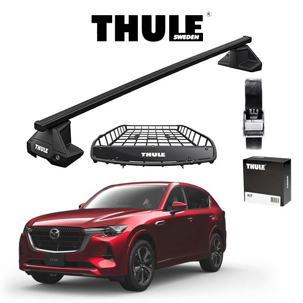 マツダ MAZDA CX-60 R4/9〜 ルーフレール無車 THULE スーリーベースキャリア ス...