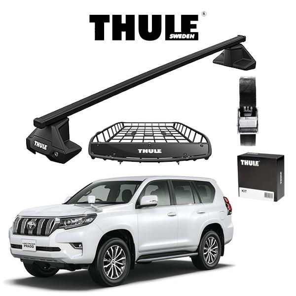トヨタ ランドクルーザー プラド 150系 ルーフレール無車 THULE スーリーベースキャリア ス...