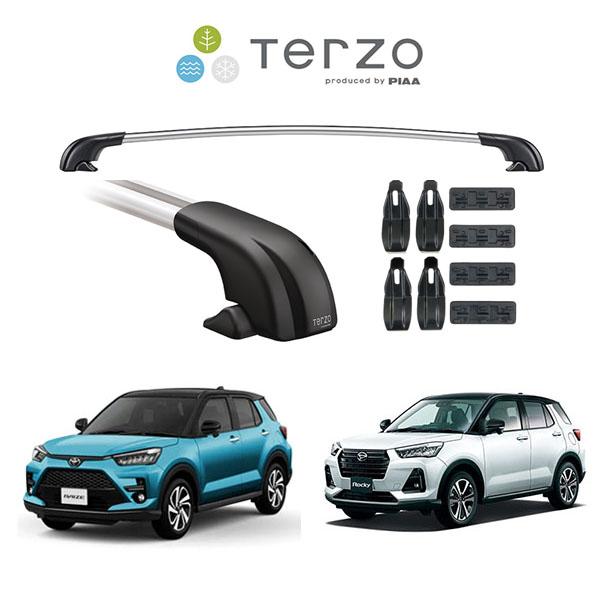 車種別セット Terzo テルッツオ ベースキャリア エアロバー シルバー トヨタ ライズ ダイハツ...