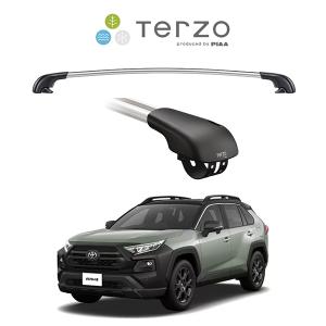 車種別セット Terzo テルッツオ ベースキャリア エアロバー シルバー トヨタ RAV4 MXAA5# アドベンチャー オフロードパッケージ ルーフレール付車 ルーフラック｜6degrees