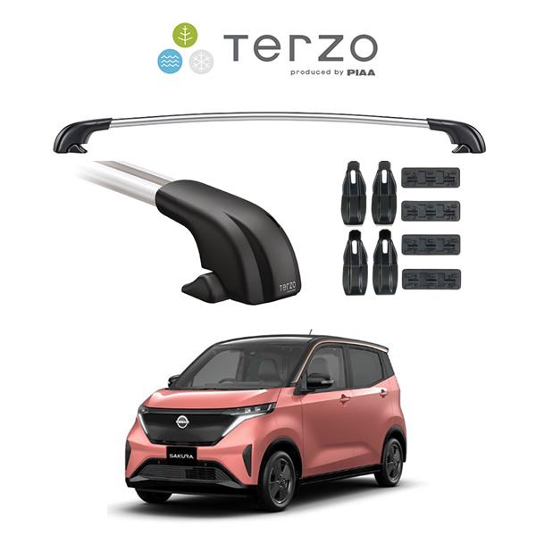 車種別セット Terzo テルッツオ ベースキャリア エアロバー シルバー ニッサン サクラ NIS...