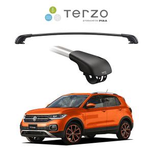 車種別セット Terzo テルッツオ ベースキャリア エアロバー ブラック フォルクスワーゲン T-Cross VW T-Cross ルーフレール付車 キャリアラック ルーフラック｜6degrees