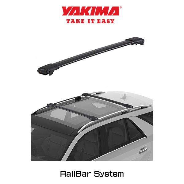 YAKIMA ヤキマ ルーフラック ベースキャリア レールバーシステム ブラック ルーフレール付き車...