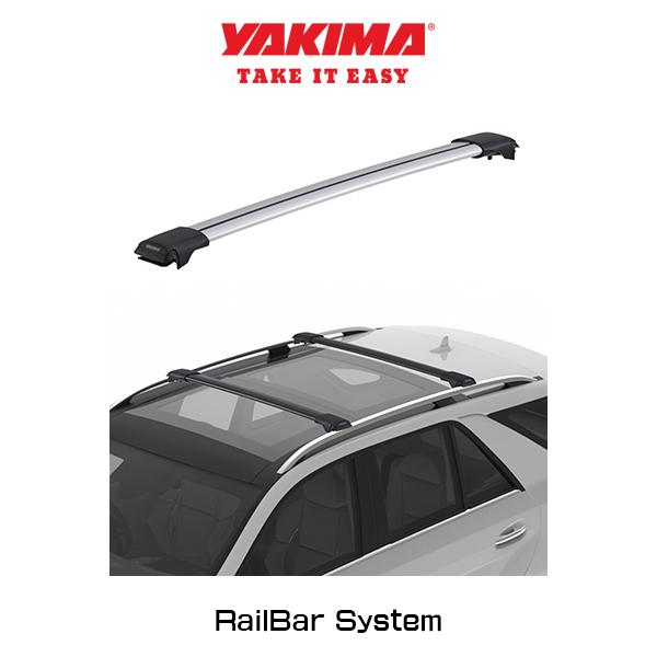 YAKIMA ヤキマ ルーフラック ベースキャリア レールバーシステム シルバー ルーフレール付き車...