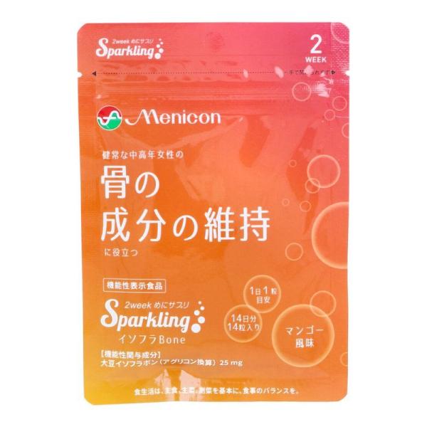 2week めにサプリ Sparkling イソフラBone マンゴー風味 14日分 14粒入 機能...