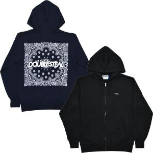 DOUBLE STEAL　　パーカー　ブラック DOUBLE STEAL（ダブルスティール） パーカー 矢印グラフィティ 裏