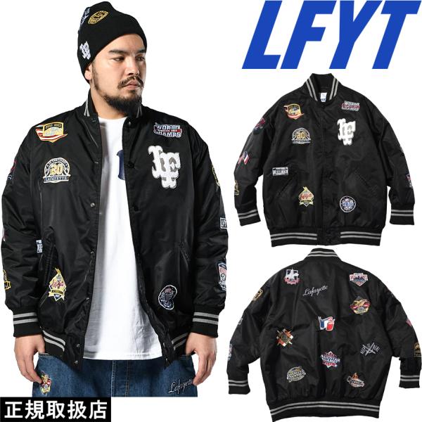LFYT Lafayette ラファイエット ALL OVER EMBLEM SATIN VARSI...