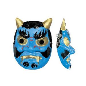 お面 青鬼 目の部分穴があいています 豆まき 節分 : お祭り用品専門の