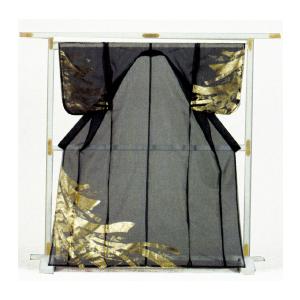 箔加工かつぎ（被衣）かつぎ仕立／掛け仕立（オーガンジー）黒・熨斗［舞踊 ステージ衣装 衣かづき 平安...