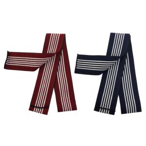 旅館用浴衣帯　織帯（旅館用・ゆかた帯・丹前帯・男締め）　エンジ　紺　幅約7ｃｍ×長さ約240ｃｍ