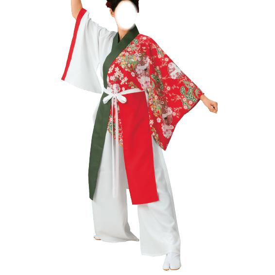 よさこい衣装　よさこいコスチューム（レディース） 松竹梅・雪輪・鶴　4-y60013