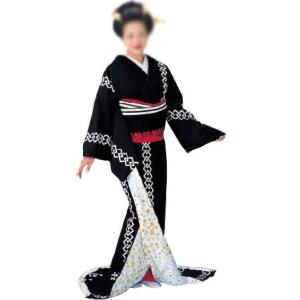 踊り 着物 裾引き 芸者着 大衆 演劇仕立上がり ポリエステル 日本舞踊