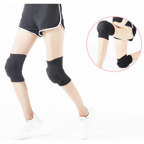 xk09☆膝 サポーター 左右セット ２個 男女兼用 子供 膝当て 膝あて バレーボール 黒色 バス...