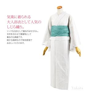 浴衣 レディース 単品 夏用 女物 綿麻 しじ...の詳細画像1