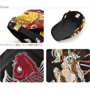和柄 帽子 通年用 刺繍入り ハンチング ベル...の詳細画像2