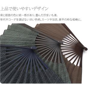 浴衣 扇子 和装 夏用 松寿庵 網代柄 布扇子...の詳細画像4