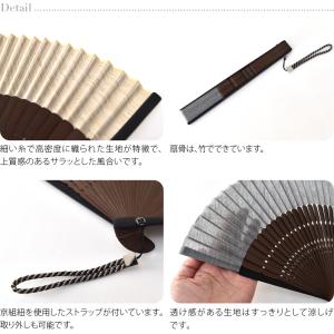 爆買 浴衣 扇子 和装 夏用 松寿庵 米沢織 ...の詳細画像2