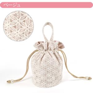 和装バッグ カジュアル 通年用 レース 巾着 ...の詳細画像3