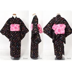 浴衣 子供 女の子 単品 夏用 レトロ柄 女の...の詳細画像4