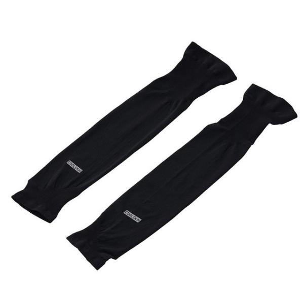 ロゴス COOLSKIN UVアームカバー(ブラック)接触冷感でクールダウン 肩までカバーするロング...