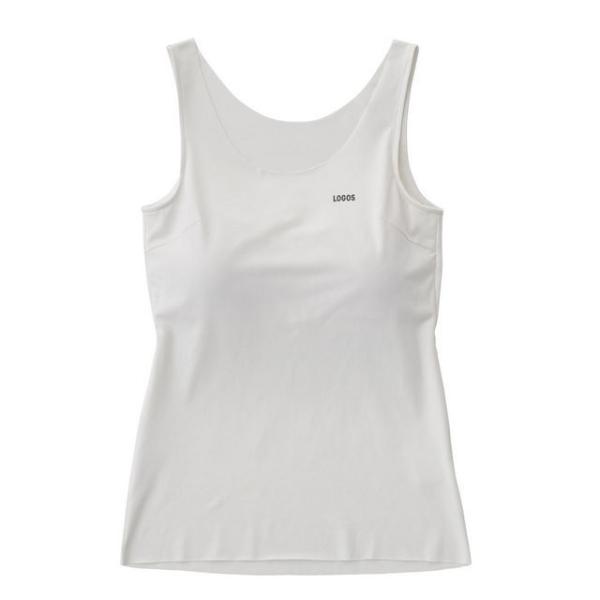 ロゴス 美フィットスキン UVタンクトップ(パッド付)ホワイト Mサイズ トレッキング 吸汗・速乾グ...