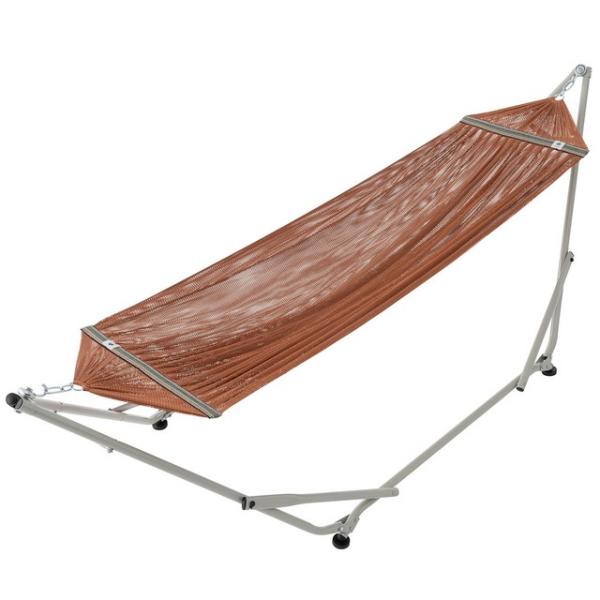 ロゴス スタンドハンモック 自立式スタンドハンモック 簡単に組み立ててどこでもくつろげる メッシュ素...