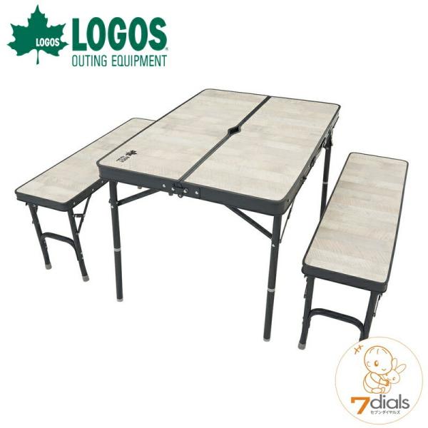 ロゴス ROSY ベンチテーブルセット4 家族で使える4人用テーブルセット コーディネートしやすいホ...