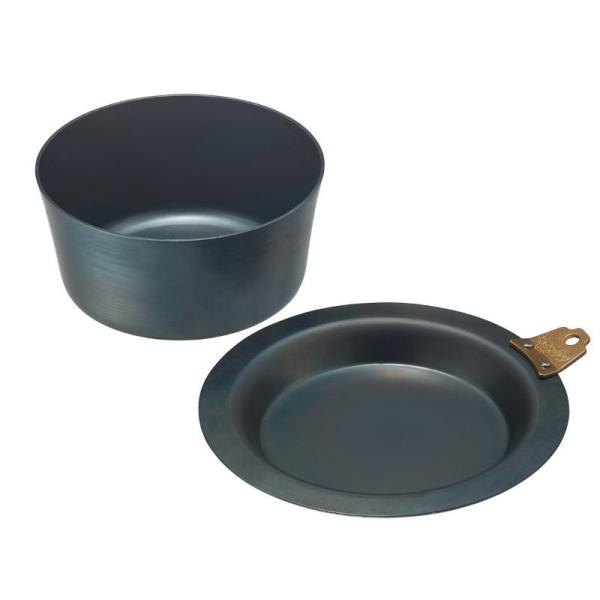 ロゴス 鉄の職人 スタックダッチポットMサイズ フライパン、オーブン皿、食器として使えるプレートフタ...