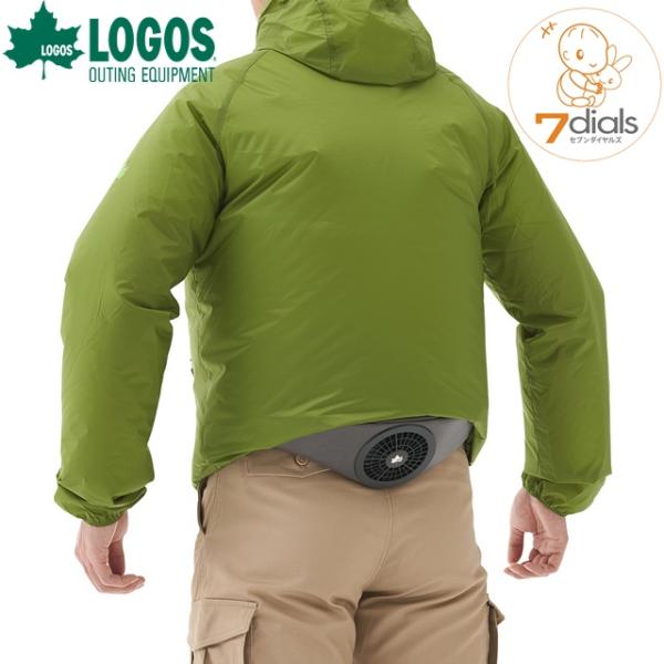 ロゴス 野電 ボディエアコン・クールユニットLサイズ ウエストポーチに搭載のファンから服の中に送風し...