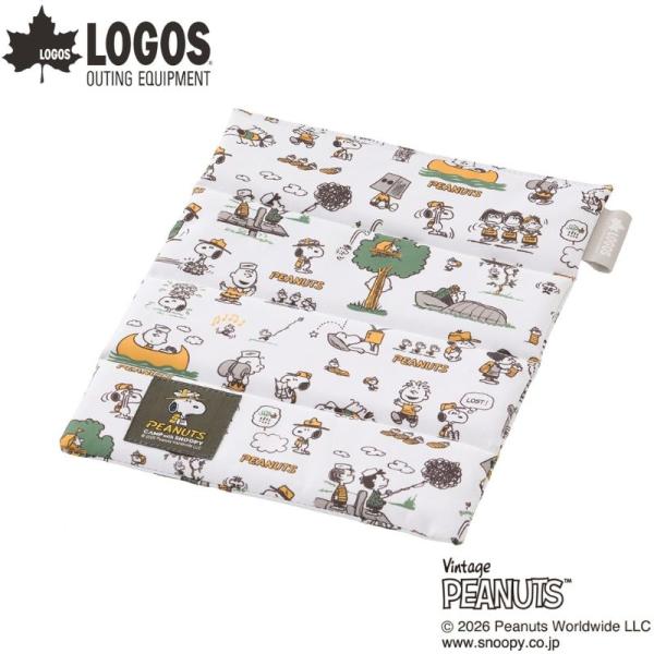 LOGOS ロゴス SNOOPY 四つ折りクッション 小さくたためて持ち運びに便利な四つ折りクッショ...