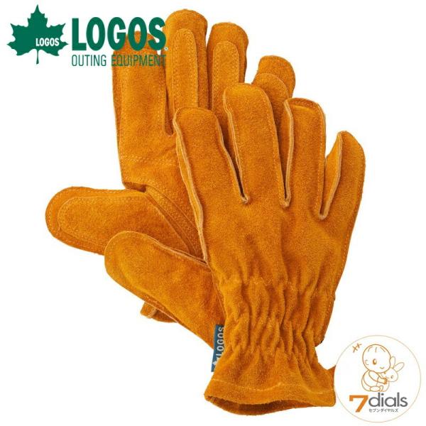 ロゴス BBQ耐熱レザーグローブ M 本格仕様の牛革製レザー耐熱性グローブ 一般男性向けのMサイズ ...