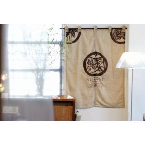 ウェルカムボードの新しい形ウェルカムのれん『家紋のれん』両家の家紋を暖簾にデザインしたお洒落なウェル...