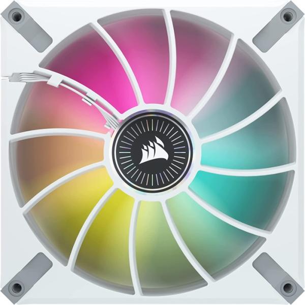 CORSAIR ML140 RGB ELITE ホワイト AirGuide 付き 140mm 磁気浮...