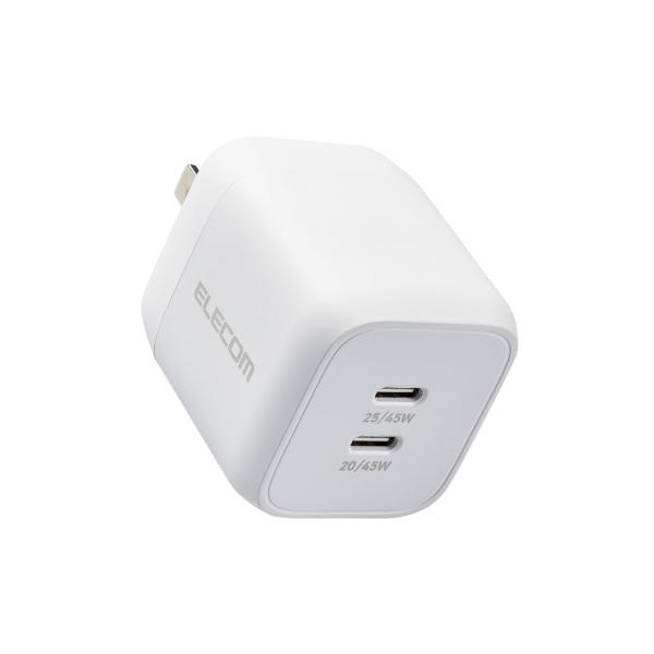 エレコム 充電器 Type-C 2ポート 45W USB PD対応 PPS対応 Magsafe3対応...