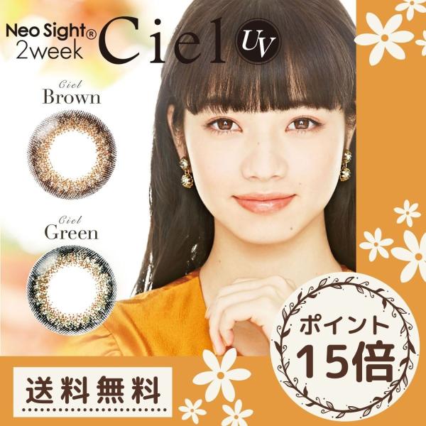 最安挑戦 24時間 注文受付 AIRE ネオサイト2ウィークシエルUV 1箱 カラコン お試し 2週...