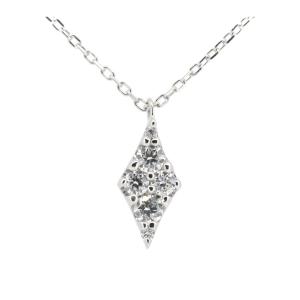 Pt850/900 ダイヤネックレス プラチナ ダイヤモンド0.14ct チェーン長