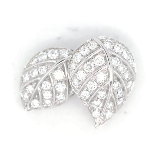 ピキョッティ ダイヤモンド ペンダント 0.92ct リーフモチーフ K18WG(18金 ホワイトゴ...