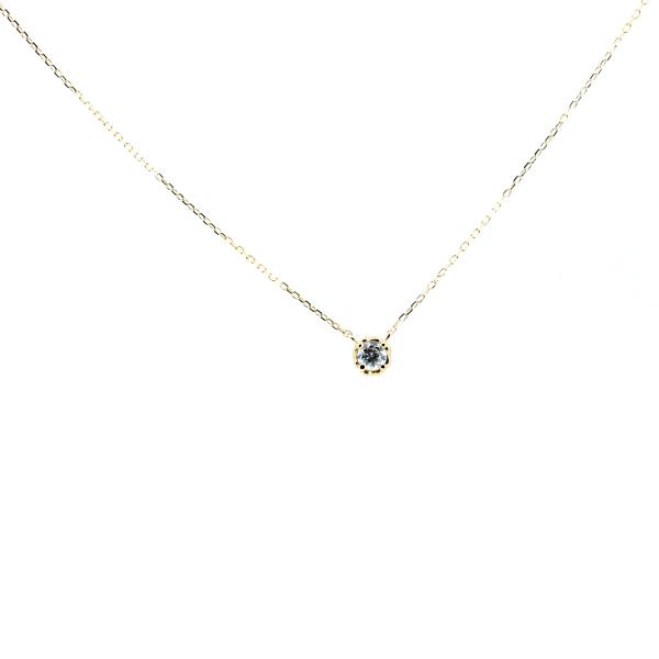 アーカー ダイヤモンドネックレス 0.05ct K18YG(18金 イエローゴールド) 質屋出品