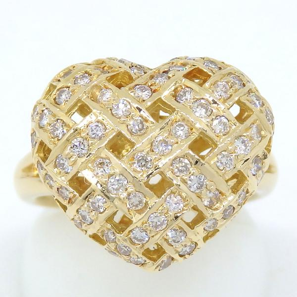 K18  ゴールド  ダイヤモンド  0.72ct  指輪　中古　美品　新品仕上済　ハート　ジュエリ...