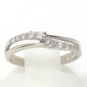 Pt900  プラチナ  ダイヤモンド 0.16ct  指輪  中古　美品　新品仕上済　レディース　ジュエリー　ダイヤ　ピンキー　リング　質屋