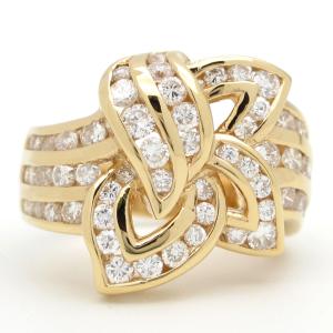 1.21ct天然ルビーリング 16号 K18YG Pt900 合計1.21ct天然ダイヤ  