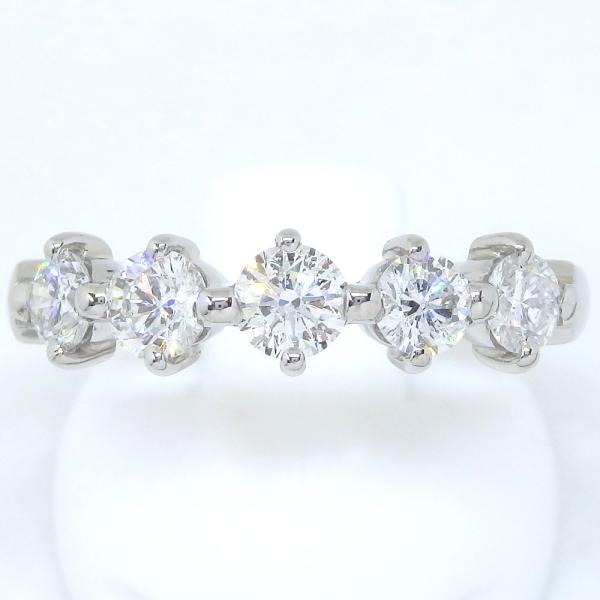Pt900 プラチナ　ダイヤモンド　1.00ct　5石　指輪　1カラット 一文字　中古　美品　新品仕...