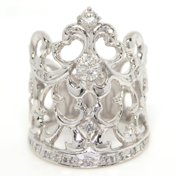 Pt900 プラチナ　ダイヤモンド 0.43ct 　指輪　中古　美品 　新品仕上済　ジュエリー  ダ...