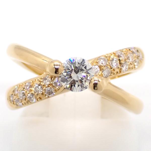 K18　ゴールド　イエローゴールド  YG　ダイヤモンド　0.68ct　指輪　中古　美品　新品仕上げ...