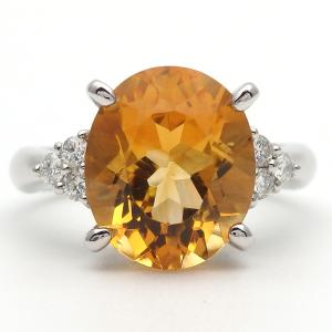 Pt900 プラチナ サファイア 0.97ct ダイヤモンド 0.34ct 指輪